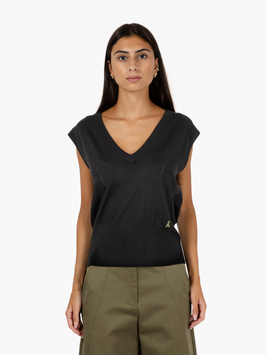 Gilet in maglia nero