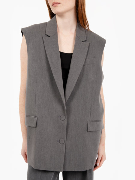 Gilet monopetto gray melange