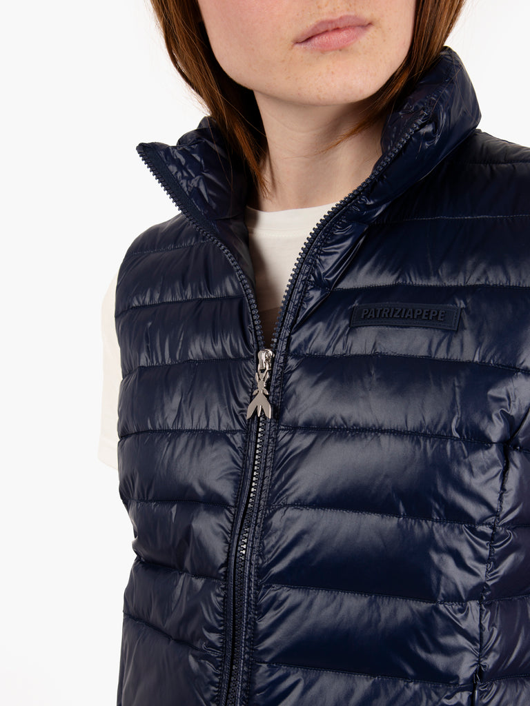 PATRIZIA PEPE - Gilet piumino Essential navy