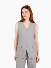 PATRIZIA PEPE - Gilet sartoriale grigio