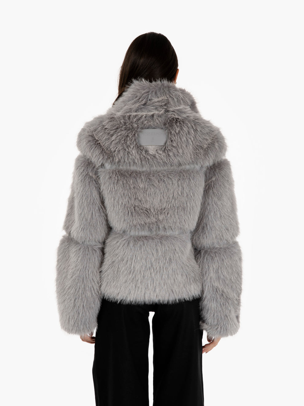 Fluffy mystery grey short jacket 