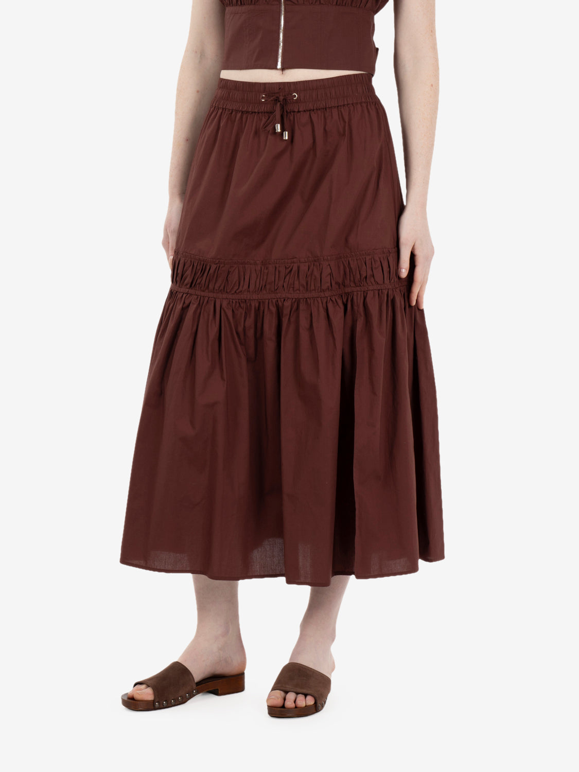 Gonna midi light cotton wood brown