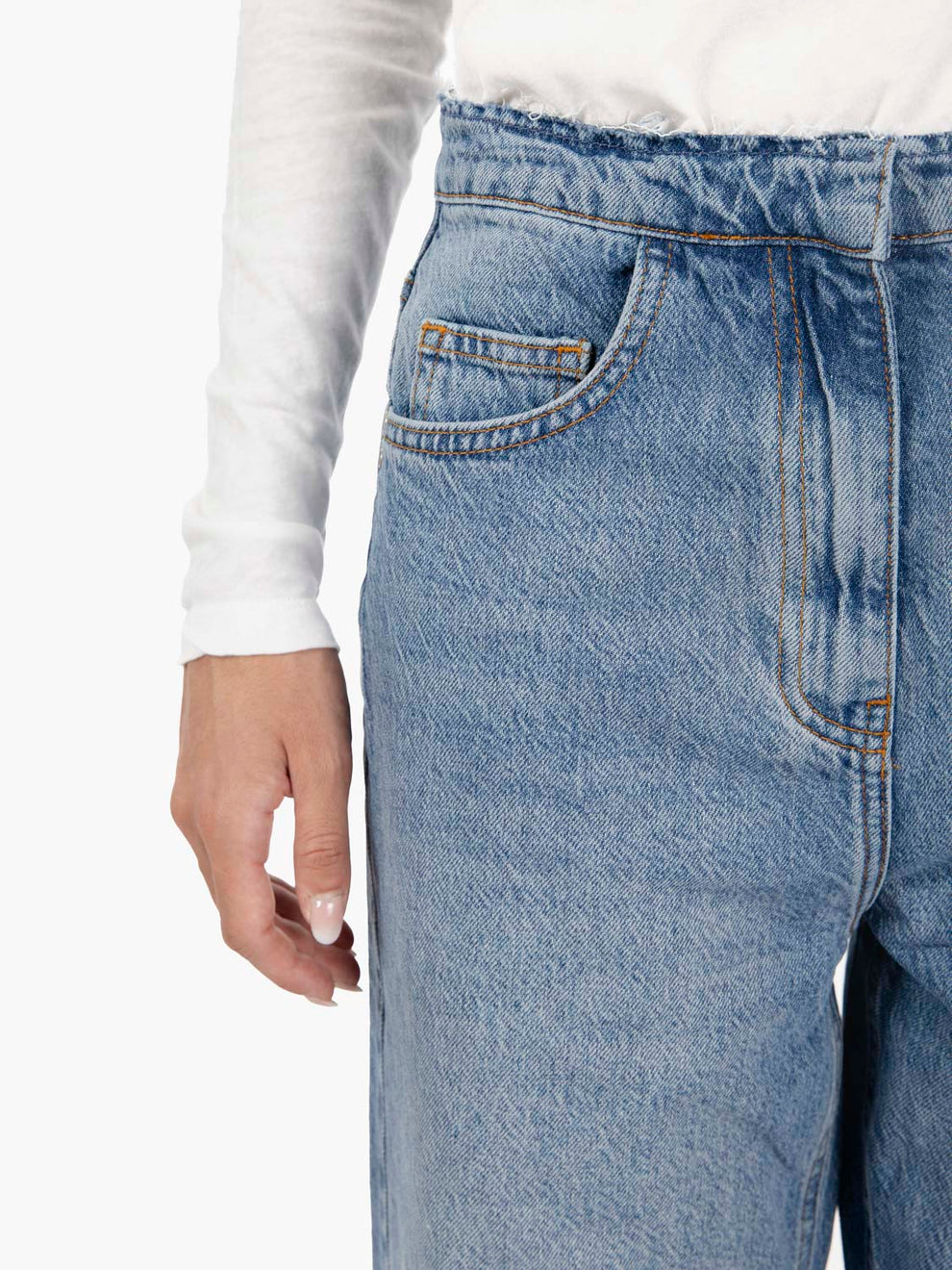 Jeans a palloncino medium wash blue