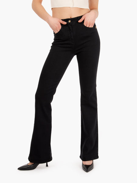 Jeans flared nero