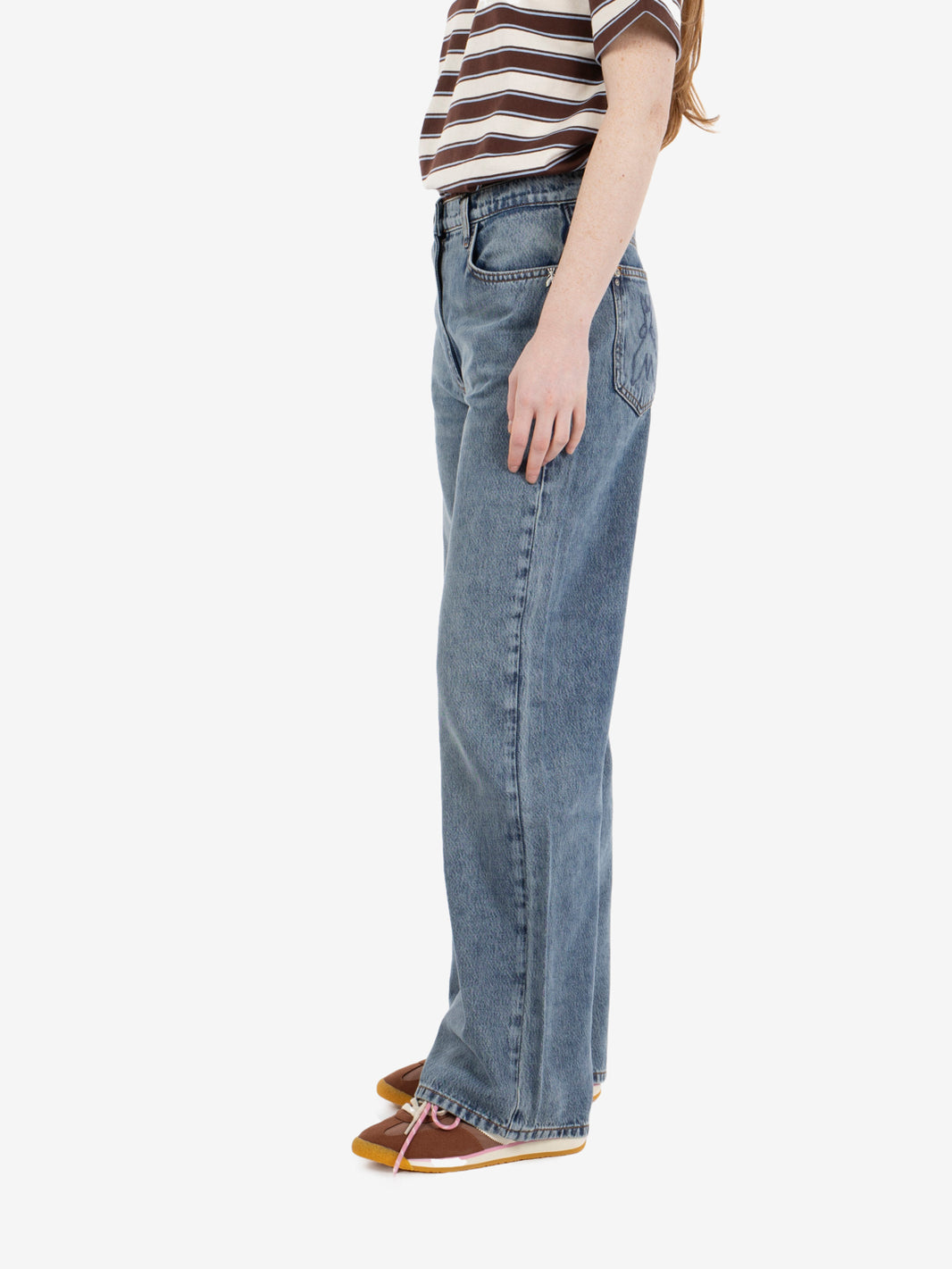 Jeans straight leg blue wash