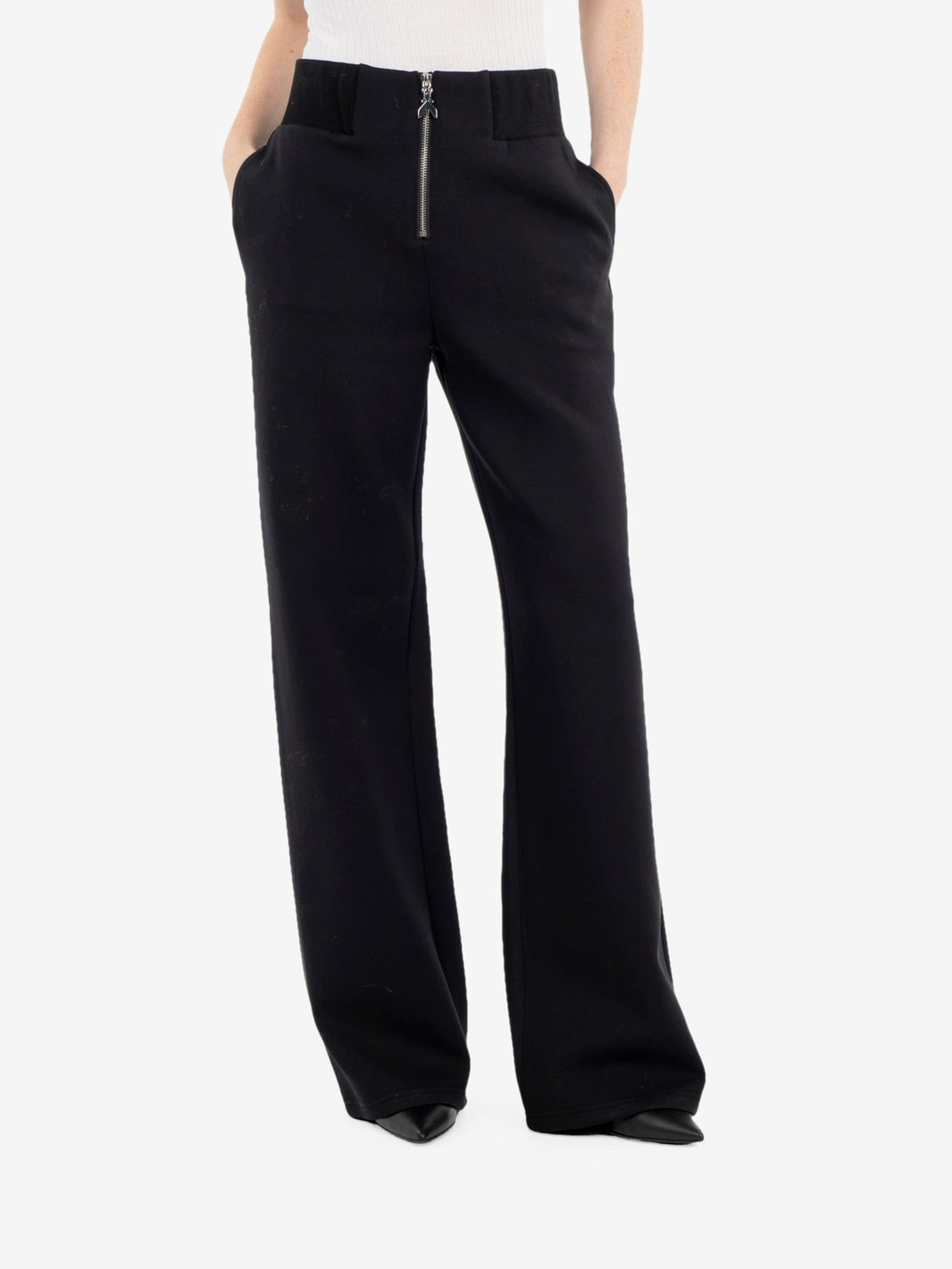 Joggers a vita alta in felpa nero