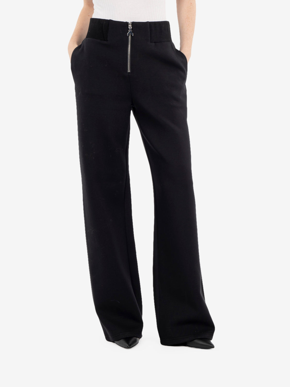 Joggers a vita alta in felpa nero