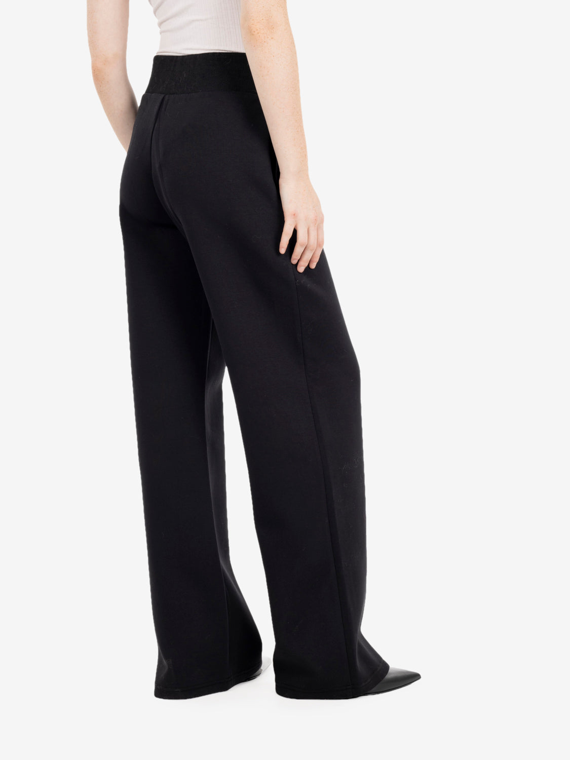 Joggers a vita alta in felpa nero