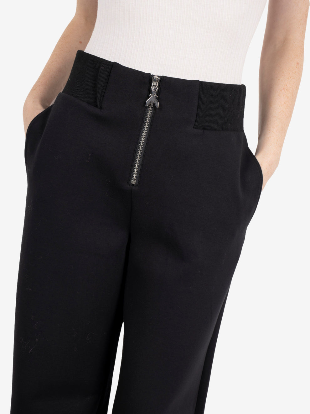 Joggers a vita alta in felpa nero