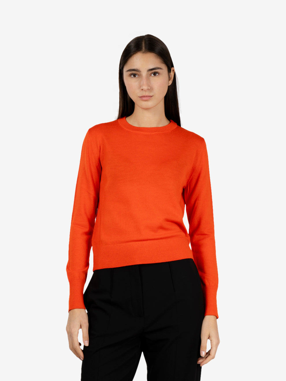 Maglia girocollo Illusion orange