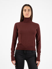 PATRIZIA PEPE - Maglia knit dolcevita organic purple