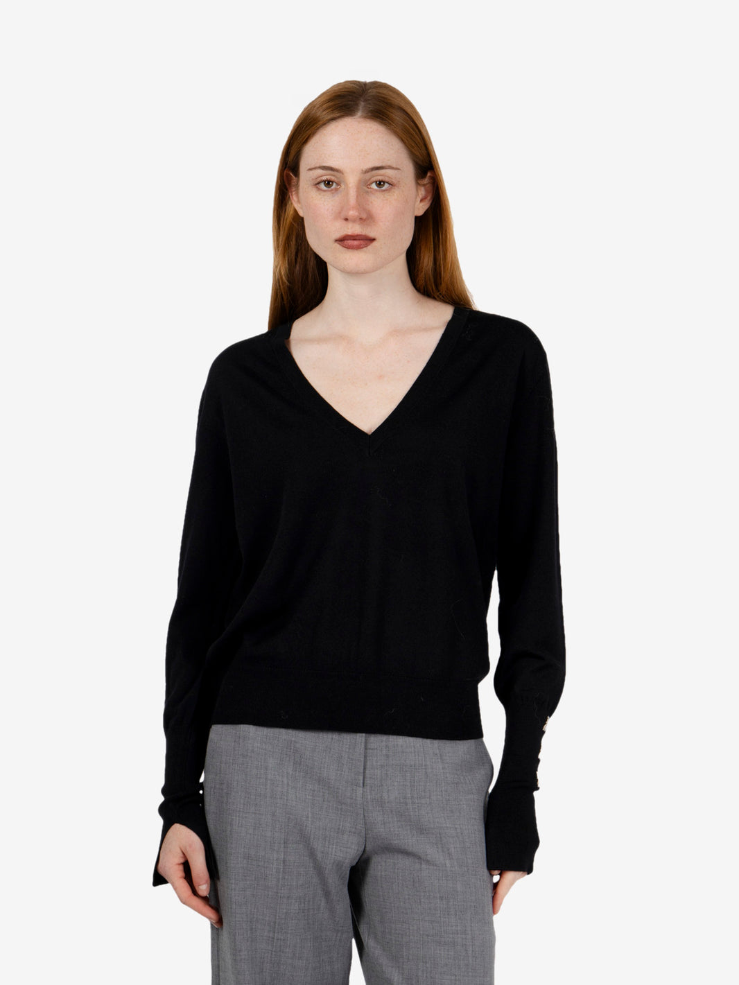 Maglia scollo V nero