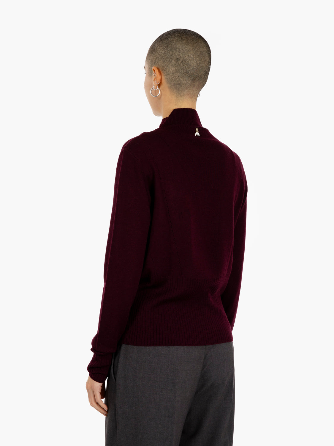 PURPLE/RED HIGH NECK SWEATER 8K0333/KM36_M536