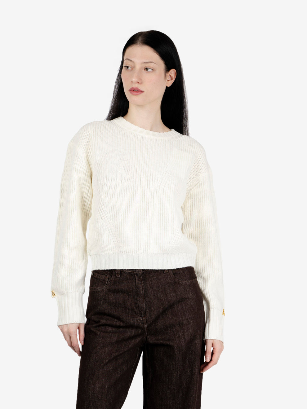 Vanilla ice English rib crewneck sweater