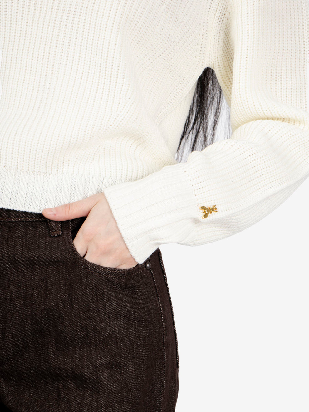 Vanilla ice English rib crewneck sweater