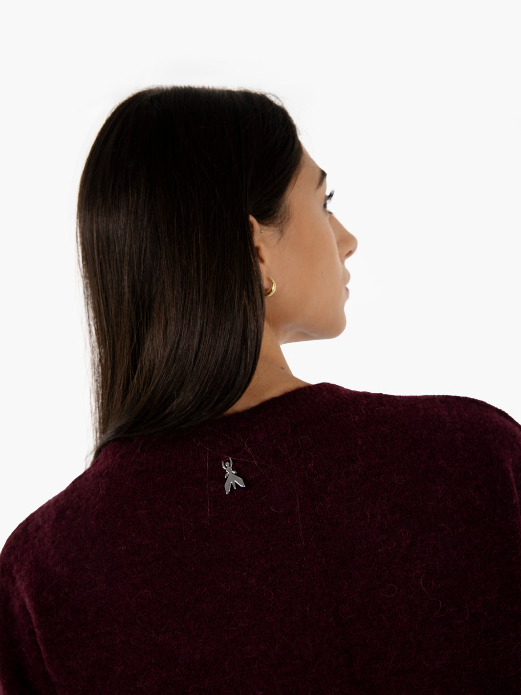 Purple crew neck oversized sweater