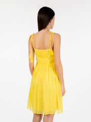 PATRIZIA PEPE - Mini abito in creponne dynamic yellow