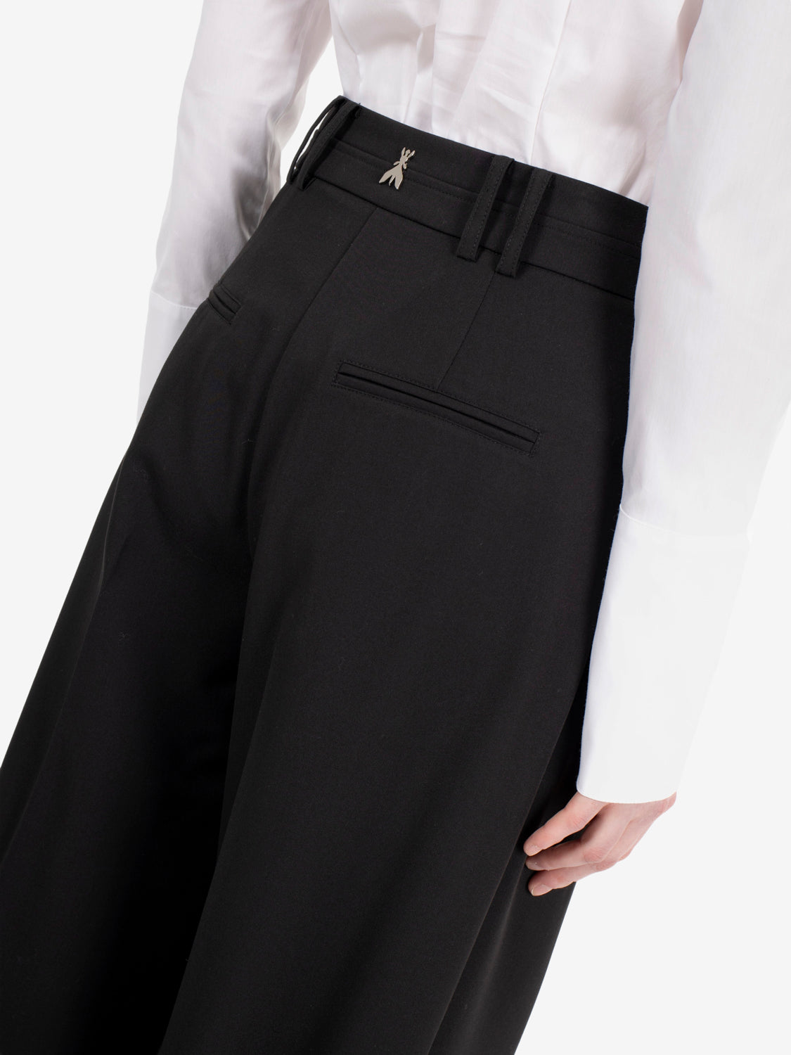 Pantalone doppia pinces nero