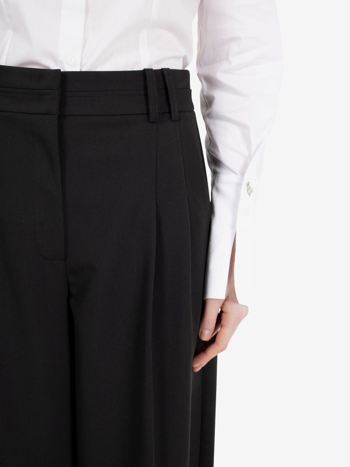 Pantalone doppia pinces nero