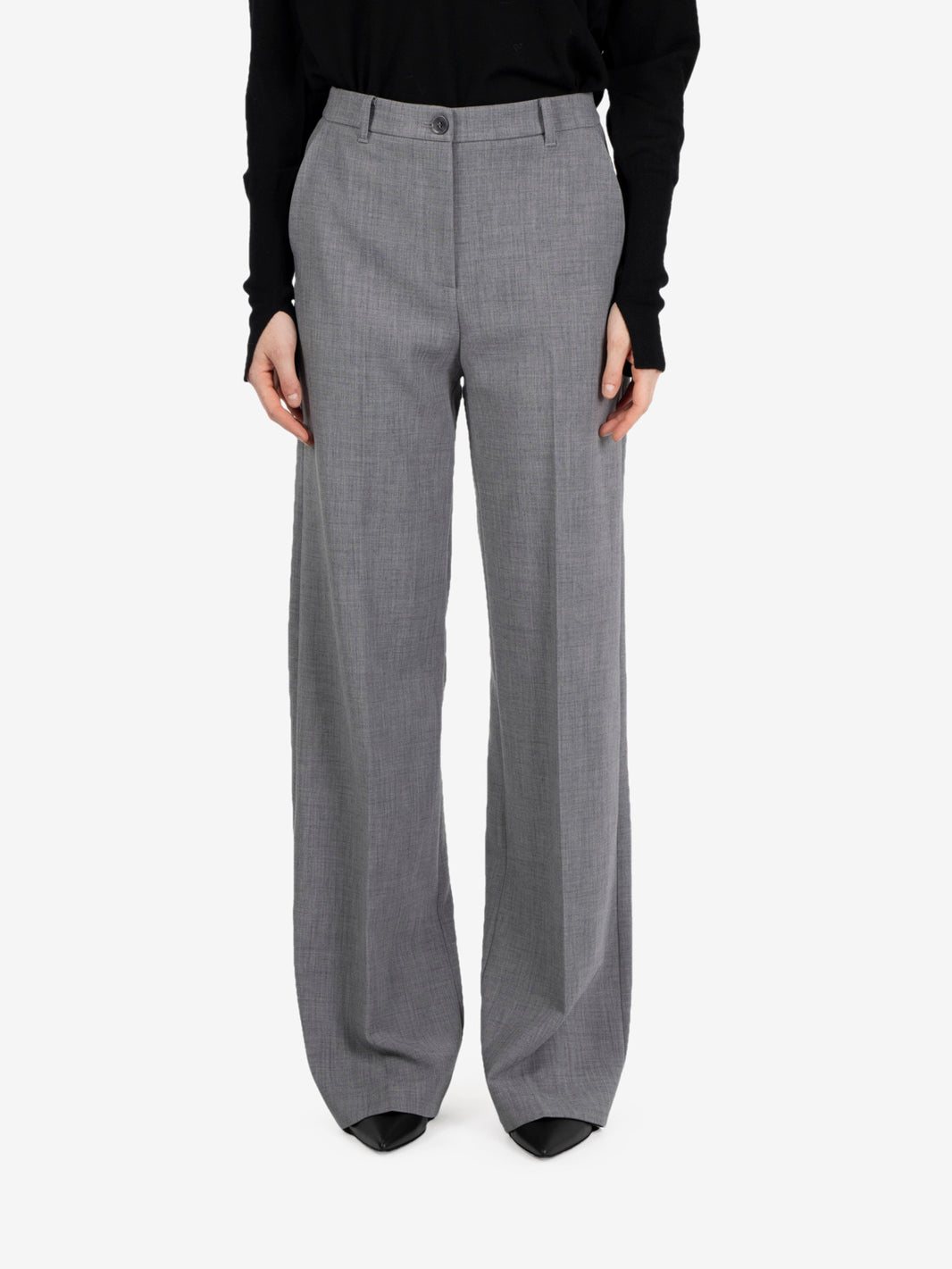 Pantalone palazzo gray melange