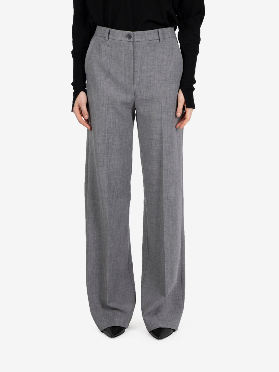 Pantalone palazzo gray melange