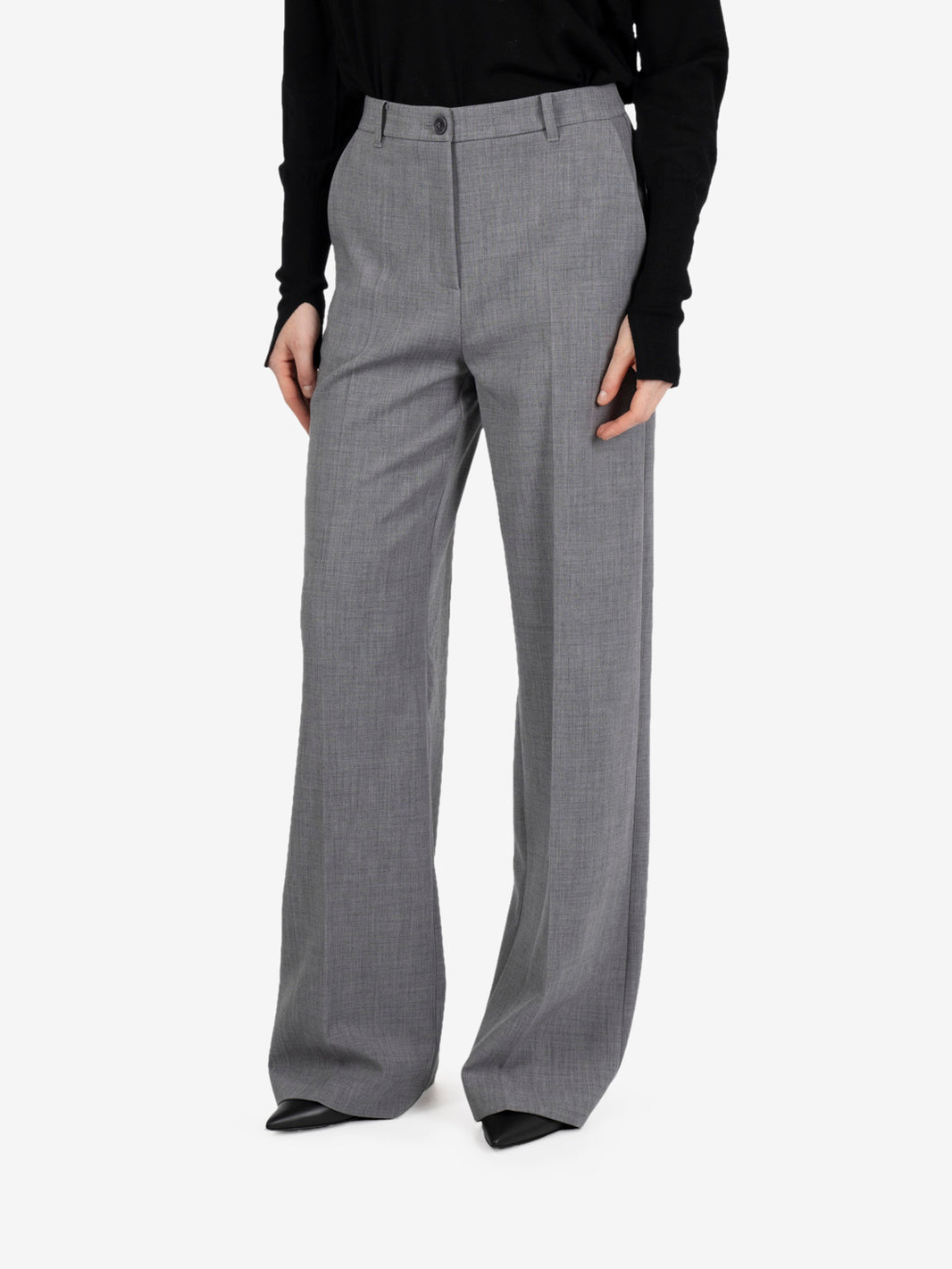 Pantalone palazzo gray melange