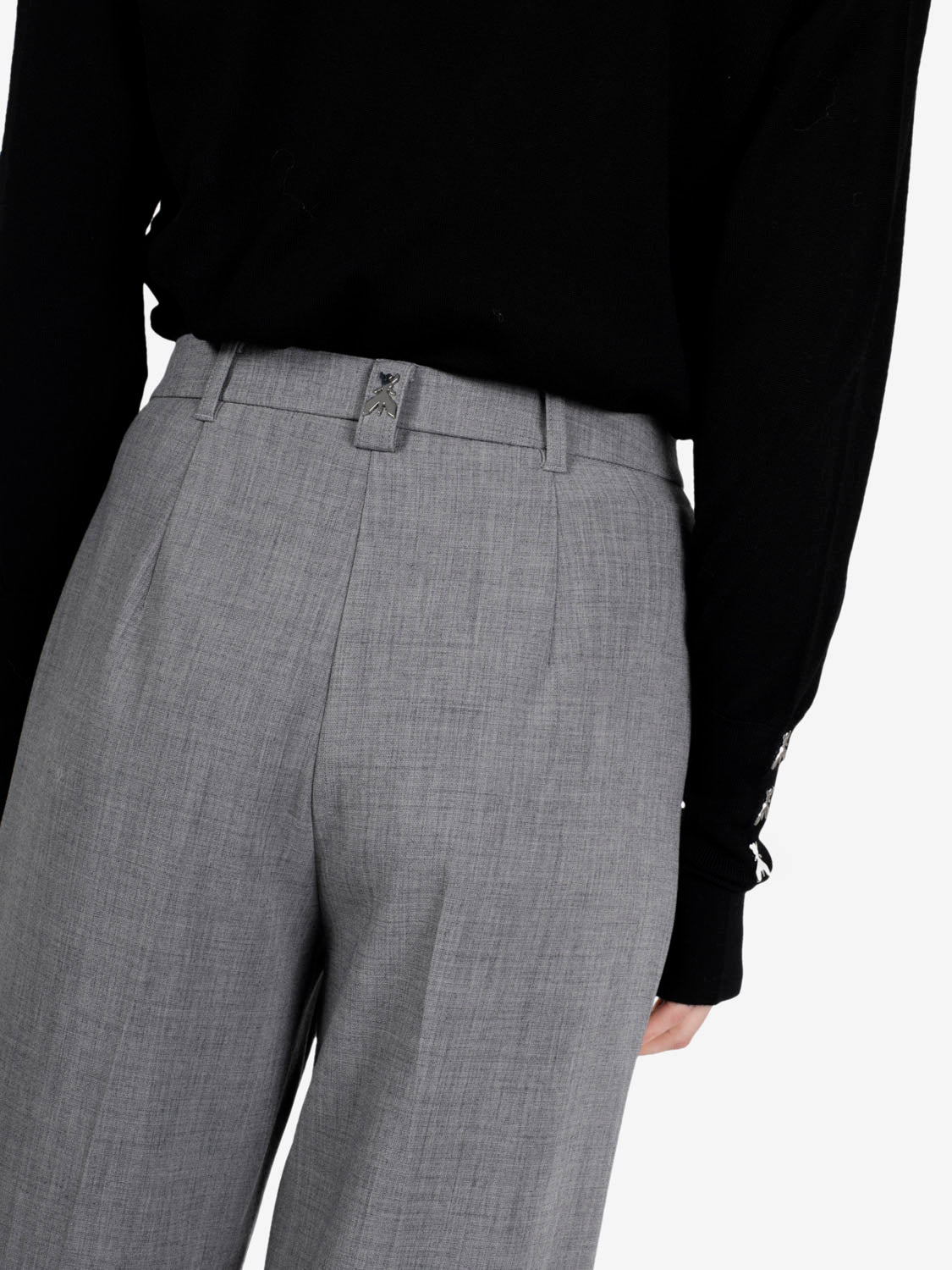 Pantalone palazzo gray melange
