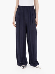 PATRIZIA PEPE - Pantalone palazzo in viscosa navy