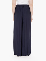PATRIZIA PEPE - Pantalone palazzo in viscosa navy