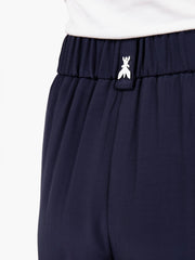PATRIZIA PEPE - Pantalone palazzo in viscosa navy
