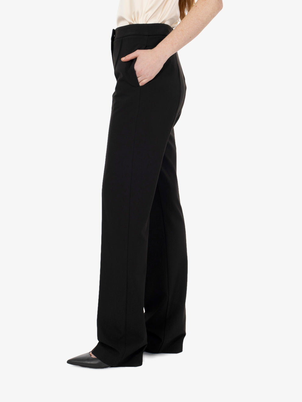 Pantalone slim nero