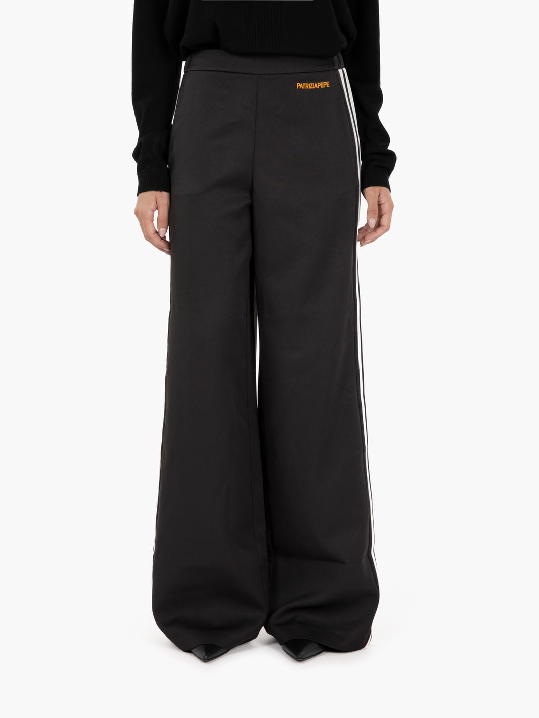 Pantaloni a palazzo con bande black / white