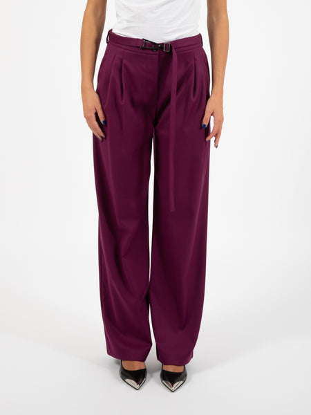 Pantaloni a palazzo futuristic purple