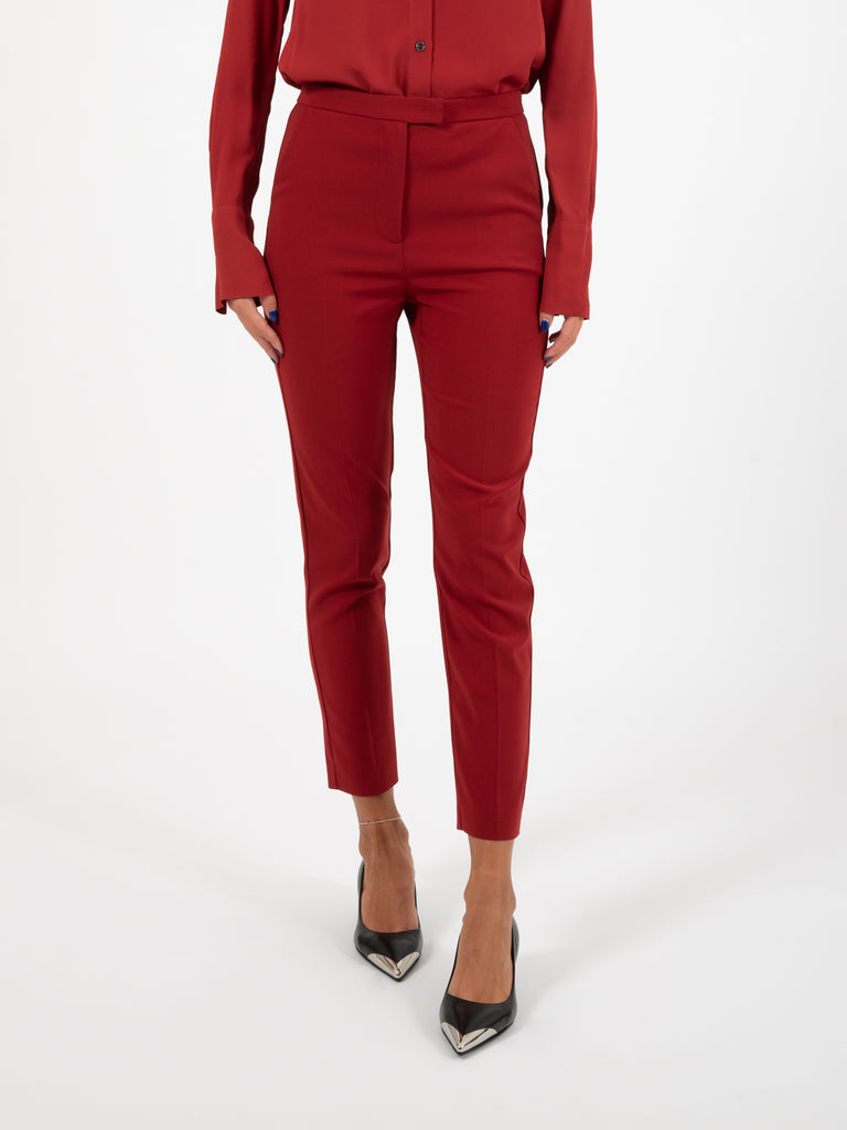 PATRIZIA PEPE - Pantaloni a sigaretta Essential martian red