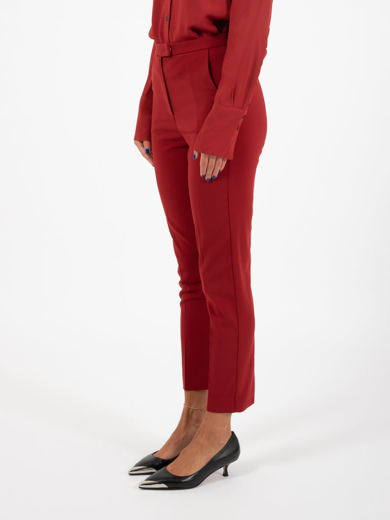 PATRIZIA PEPE - Pantaloni a sigaretta Essential martian red