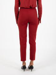 PATRIZIA PEPE - Pantaloni a sigaretta Essential martian red