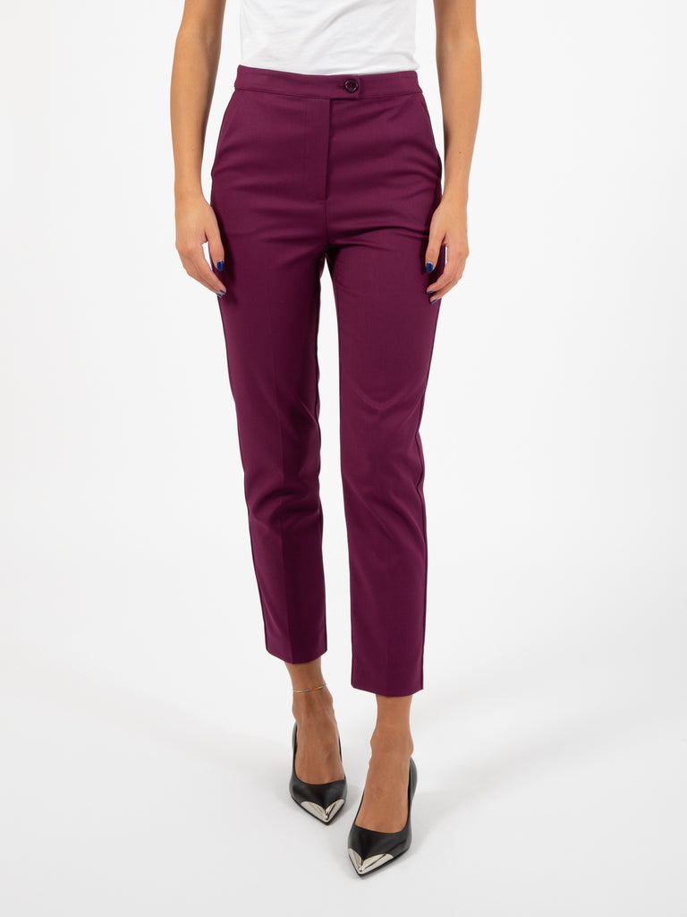 PATRIZIA PEPE - Pantaloni a sigaretta futuristic purple