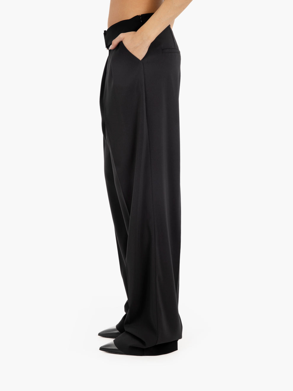 BLACK PLEATED TROUSERS 8P0770/A6F5_K103