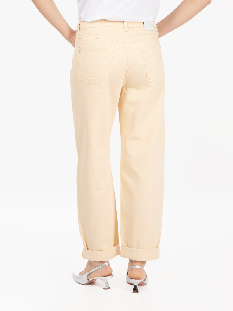 PATRIZIA PEPE - Pantaloni denim ivory skin