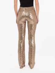 PATRIZIA PEPE - Pantaloni gold sequins