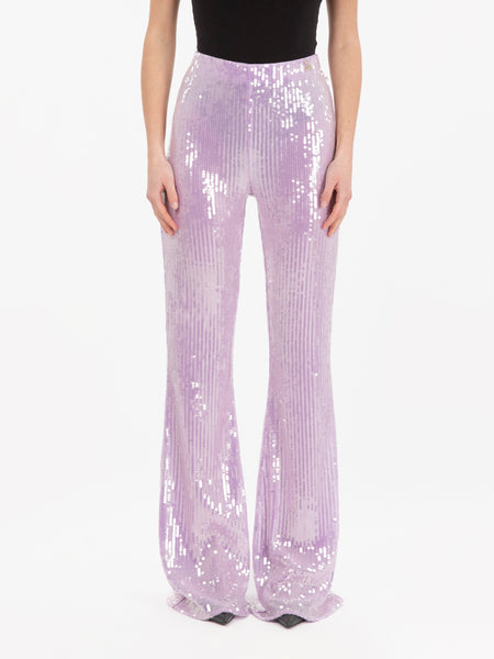 Pantaloni Iris lilac sequins
