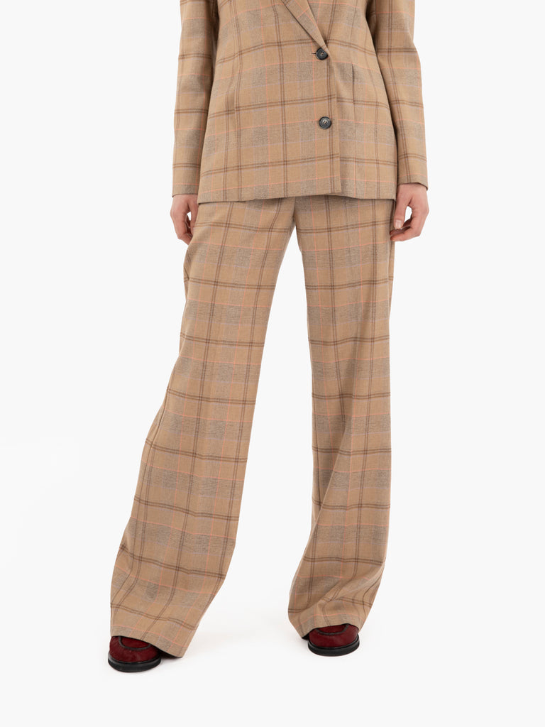 PATRIZIA PEPE - Pantaloni Odissey brown check