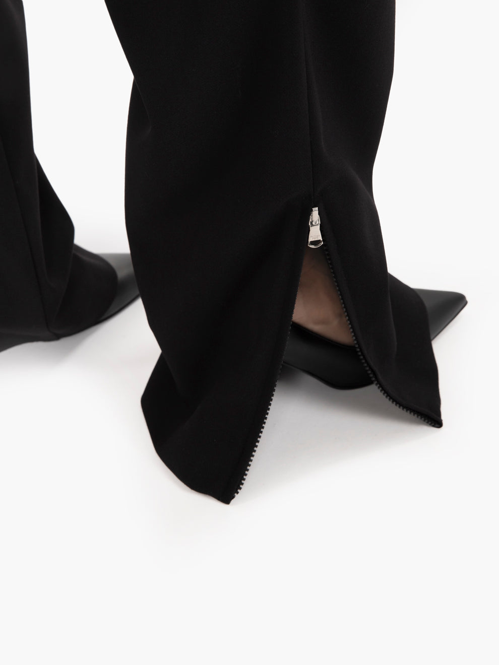 Pantaloni wide con tasche laterali nero