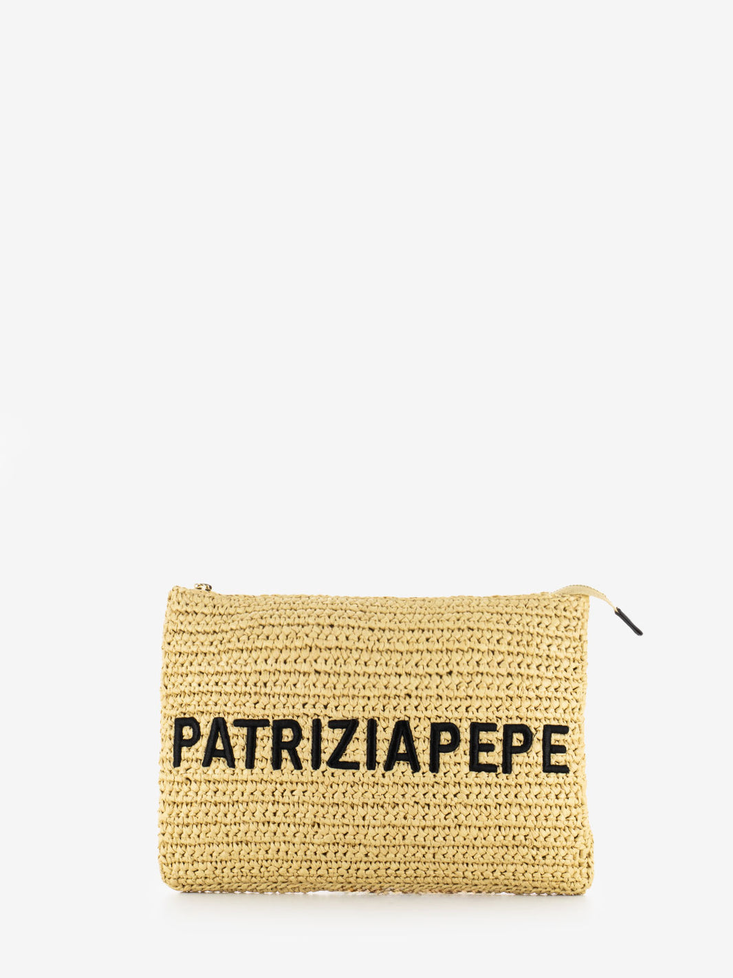 Pochette con logo black / natural