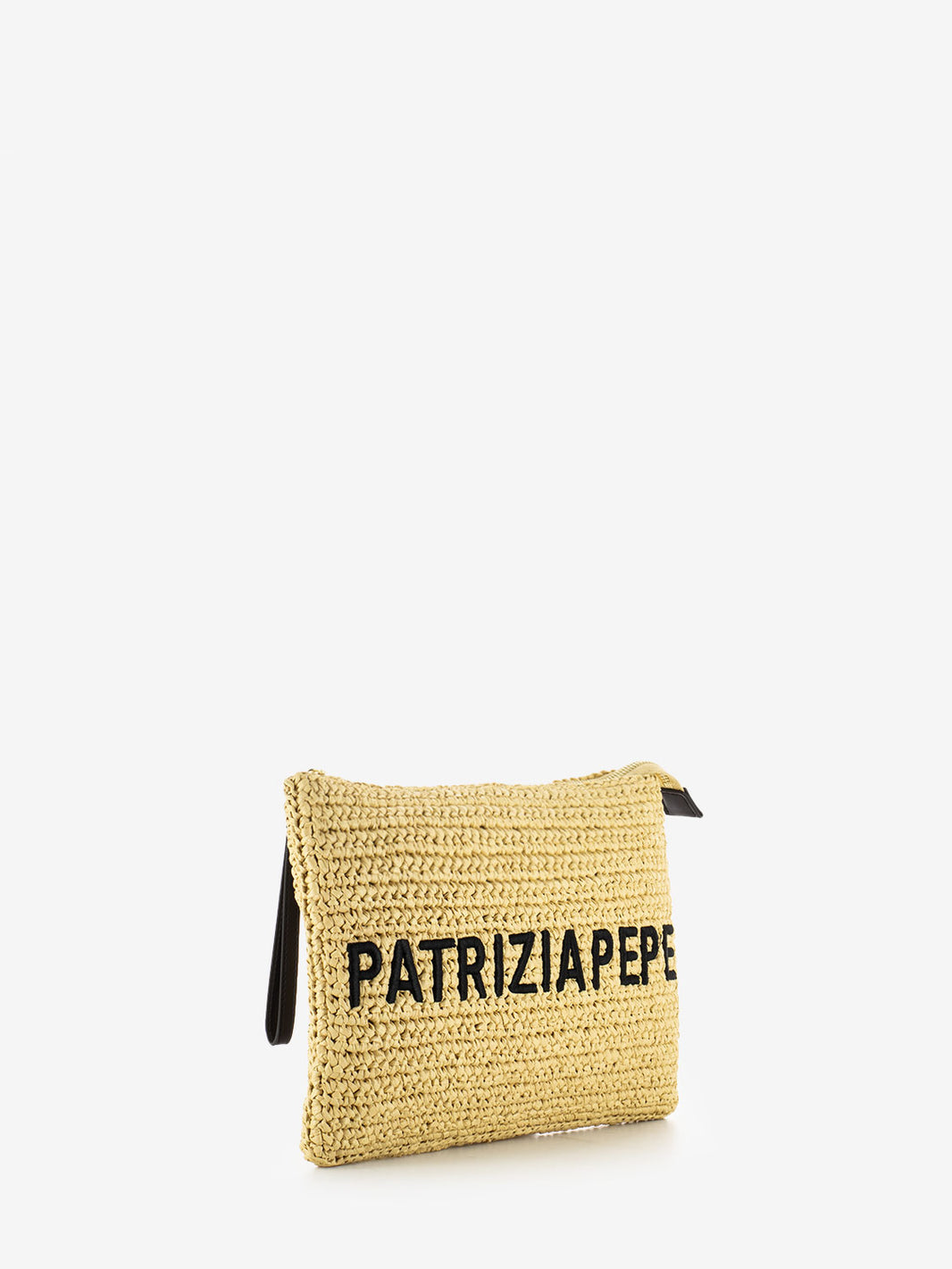 Pochette con logo black / natural