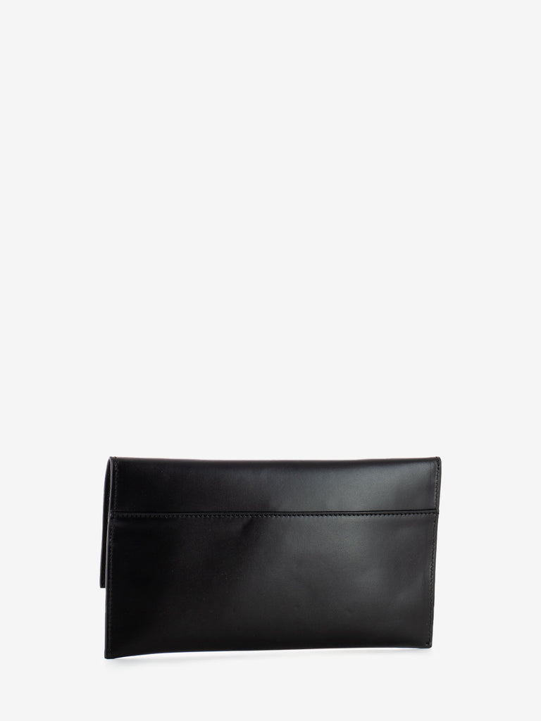 PATRIZIA PEPE - Pochette in pelle nero / light gold