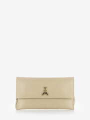 PATRIZIA PEPE - Pochette in pelle ocean sand