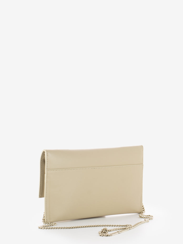 PATRIZIA PEPE - Pochette in pelle ocean sand