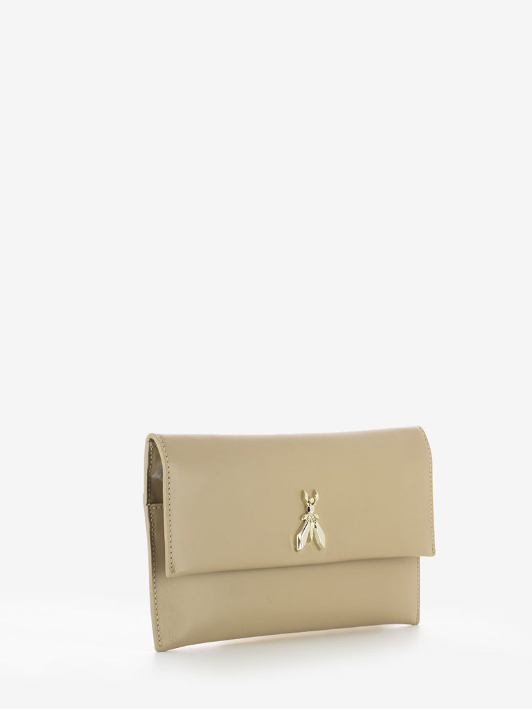 PATRIZIA PEPE - Pochette in pelle winter sand