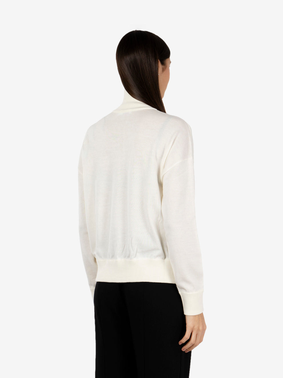Polo in maglia con zip vanilla ice